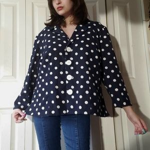 Plus Size 80s Vintage Blouse